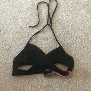 PINK criss cross bikini top